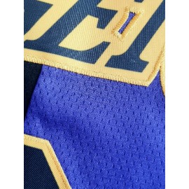 Men's Black & Purple Color Block Basketball Jersey with Embroidered 24 & #8 Design - Breathable Loose Fit Streetwear for All-Season Sports & Casual Wear, Basketball Gear, Durable Sportswear