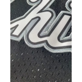 Men's Chicago Embroidered Polyester Basketball Shorts, 100% Knit Fabric, Loose Fit, with Pockets, for Casual & Athletic Wear, Four Seasons Sports Style