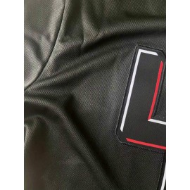 Men'S Black 44 Baseball Shirt, Street Breathable, Fashionable And Casual, Loose Casual Letter Embroidered Button Sports Style
