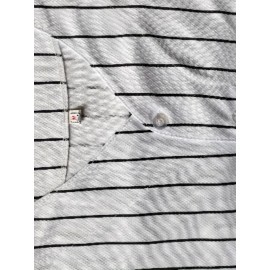 Men'S Black And White Stripe # 22 Baseball Shirt, Loose Embroidered Sports, Fashionable And Casual, Street Breathable