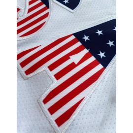 Men's White # 9 Basketball Shirt Casual, Fashionable, Breathable, High-quality Embroidered Street Basketball Pullover