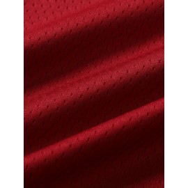 Men's Maroon #33 Basketball Jersey - Embroidered Lettering & Number, Loose Fit Breathable Streetwear Pullover for Casual, Sports, Outdoor Activities - All-Season Comfort