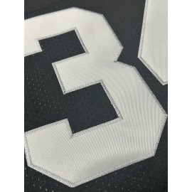 Men's Black #34 American Football Jersey - Loose Fit Breathable V-Neck with Embroidered Lettering, All-Season Casual & Sports Wear for Street Style, Outdoor Activities, Gym, Camping - Machine Washable, Embroidered Detailing