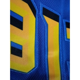 Men'S Blue # 24 Baseball Shirt, Classic Letter Embroidery Design, Breathable Button style Short Sleeve Shirt, Used for Training and Competition