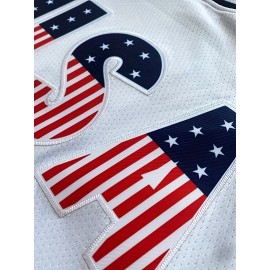 [White #9 Breathable Basketball Shirt] Men's White # 9 Basketball Shirt Casual Fashion Breathable Sports High-quality Embroidered Street Basketball Pullover