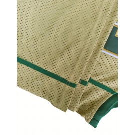Men'S #23 Basketball Jersey Vintage Embroidered Crewneck Breathable Race Training Uniform Jersey Sleeveless Top Green S-XXXL
