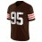 Men's Brown #95 American Football Jersey - Breathable Loose Fit V-Neck with Embroidered Letter Design, All-Season Casual Streetwear for Sports & Outdoor Activities, Football Gear, Durable Sportswear