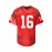 Men'S Red # 16 American Football Suit Loose Embroidered Sports, Fashionable and Casual, Street Breathable Football Suit