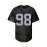 Men'S Black # 98 American Football Jersey Suit Loose Embroidered Sports, Fashionable and Casual, Street Breathable Football Suit
