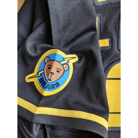 Men's Black # 3 Baseball Shirt, Classic Letter Embroidery Design, Button Style Short Sleeve Breathable Shirt, Training And Competition Category: Men's Baseball Shirt