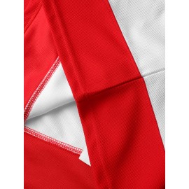 Men'S Ice Hockey Jersey # 10 Red Embroidered Ice Hockey Jersey Loose Fit Polyester Knit - Perfect For Casual And Sportswear Machine Washable - Sizes From S To XXXL