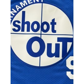 Men's #96 Blue Basketball Jersey - Retro Tournament Out Design, Breathable Polyester, S-XXXL, Ideal for Team Sports & Casual Wear