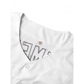 Men'S # 21 Baseball Shirt 100% V-neck Sweatshirt Loose Fit Button Closed Casual And Sportswear Multi Functional Running Training Hiking Cycling S-3XL