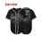 Men'S # 10 Black Baseball Shirt 100% Polyester V-neck Sportswear Letter And Number Loose Fit Suitable For Casual And Team Activities In Spring, Summer, And Autumn Size S-3XL
