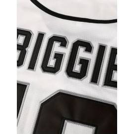 Men'S Retro Baseball Shirt Embroidered Number # 10 White Loose V-neck Button Ring Sports Shirt Suitable For Summer Parties And Casual Wear S-3XL