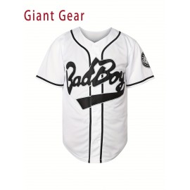 Men'S Retro Baseball Shirt Embroidered Number # 10 White Loose V-neck Button Ring Sports Shirt Suitable For Summer Parties And Casual Wear S-3XL