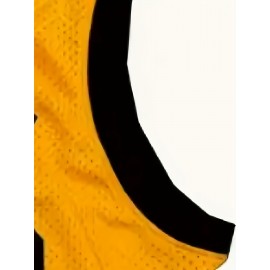 Casual Style, Men's #32 Yellow Basketball Jersey - Breathable Polyester, Round Neck Sportswear, Details, Loose Fit - Ideal for Team Sports, Casual Wear & More, Sizes S-XXXL