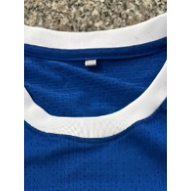 Men's #33 Blue Basketball Jersey - Retro Style, Breathable Polyester, V-Neck, Sleeveless Sports Uniform for Training, Competition & Parties - Machine Washable, Sizes S-XXXL, Casual Party Wear|Graphic Tank Top|Polyester Sports Fabric