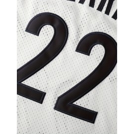 Men'S Basketball Shirt # 22 White Basketball Sweatshirt Suitable For Training, Competition, Leisure S-XXXL
