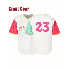 Men'S # 23 White Hooded Baseball Sweatshirt S-3XL