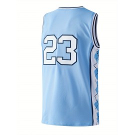 Men'S Blue # 23 Basketball Shirt Casual Fashion Breathable Sports High Quality Embroidered Street Basketball Hoodie