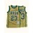 Men's #23 Basketball Jersey Vintage Embroidered Crewneck Breathable Race Training Uniform Jersey Sleeveless Top Green S-XXXL
