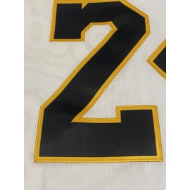 Men's White #8-24 Baseball Jersey - Classic Letter Embroidery Design, Button-Up V-Neck Breathable Shirt for Training, Competition & Casual Wear | All-Season Loose Fit Sportswear (Adults & Youths)