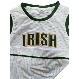 Men's #23 Basketball Jersey Vintage Embroidered Crewneck Breathable Race Training Uniform Jersey Sleeveless Top White S-XXXL