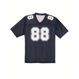 Women's Dallas #88 Polyester Football Jersey T Shirts, V-Neck Sports Shirt With Slight Stretch, Breathable Casual Knit Fabric For All Seasons, Loose Fit Adult & Teen, Fans Gift Women Youth