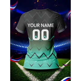 Customizable Women'S V-Neck Soccer Jersey - Personalized Name & Number, Lightweight & Breathable Athletic Shirt for Team Training, Fitness, and Casual Wea