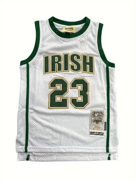 Kids Sport Jerseys Youth for Boys Girls#23 High School Basketball Jersey, 5-14Years white