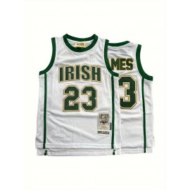 Kids Sport Jerseys Youth for Boys Girls#23 High School Basketball Jersey, 5-14Years white