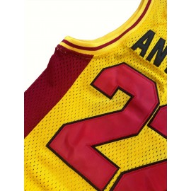 Kids Sport Jerseys Youth For Boys Girls #22 OAK HILL Yellow Basketball Jersey, 3-14Years