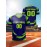 [Customizable Football Jersey] Comfortable Polyester Youngsters' V-Neck Football Jersey | Customizable with Personalized Name & Number, Ideal for Sports & Outdoor Activities, Machine Washable - Blue with Yellow Accents, Youth Football Accessories