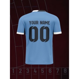 V-neck Kids Soccer Jersey Custom Name and Number Comfort Fit Casual Outdoor Running