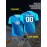 1pc Customizable Soccer Jersey for Kids - V-Neck, All-Season Knit Polyester Football Shirt with Personalized Name & Number, Preppy Street Style, Medium Stretch, for Sports & Casual Wear