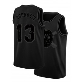 Black #13 High Quality Embroidered Men's Breathable Basketball Shirt, Casual Fashionable Sports Hoodie