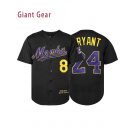 Men'S # 8-24 Baseball Jersey 100% Polyester V-neck Sports Shirt With Loose Letter And Number Fit Suitable For Casual And Team Activities In Spring, Summer, Autumn S-3XL