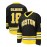 Men'S Black #18 Ice Hockey Jersey With Loose Embroidery And Long Sleeves, Sporty, Fashionable, Casual, Breathable On The Street